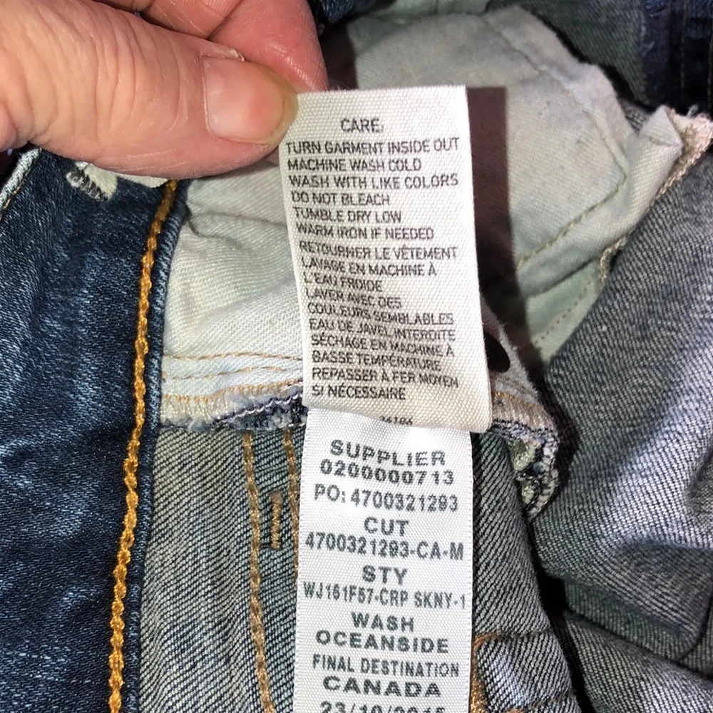 Denim & Supply Cropped Distressed Denim Blue Jeans 30" Waist - Picture 7 of 7